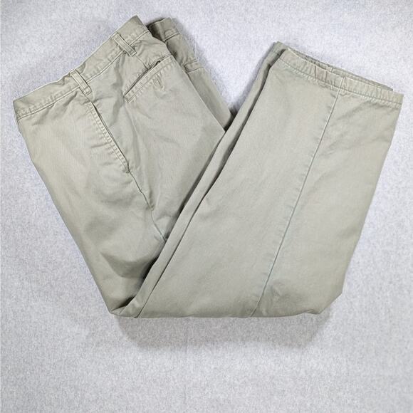 Cabela's Flannel Lined Green Pants Men's 42x30 Tan Chino Regular Fit Winter - Picture 6 of 6